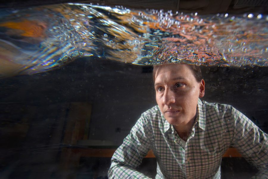 Nick Moore, Fluid Dynamics lab 
Research on rogue waves, 2019 (FSU Photography Services/Bruce Palmer)