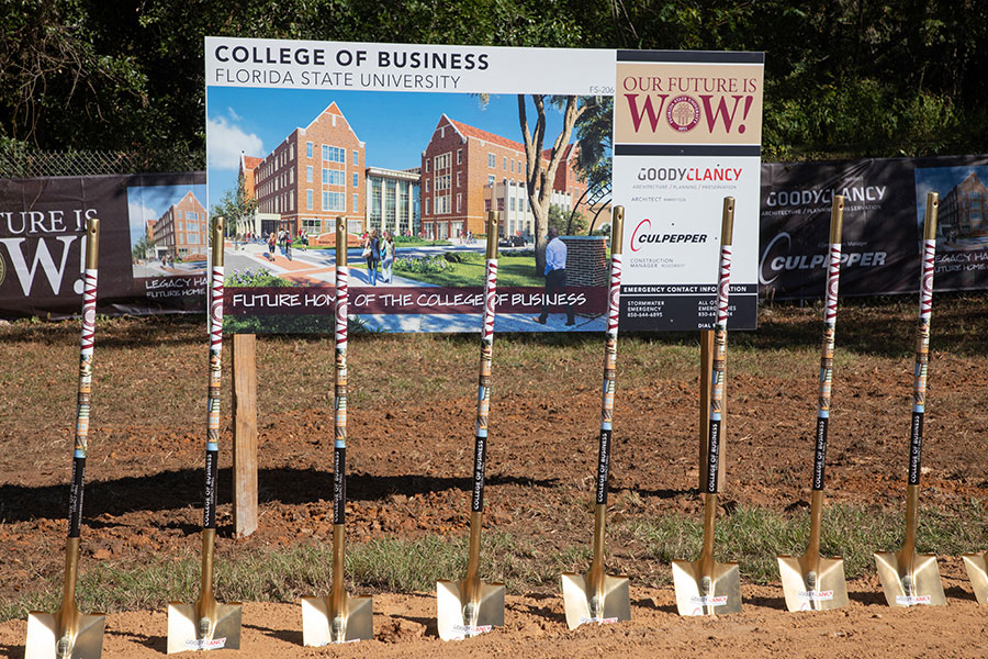 The FSU College of Business celebrates the groundbreaking of its future home, Legacy Hall, Oct. 14, 2022. (FSU Photography Services)