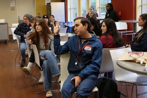 Transfer students participate in a recent Florida State University forum in which they had a chance to visit with one another, reflect on their unique experiences at the university and discuss their challenges with administrators.