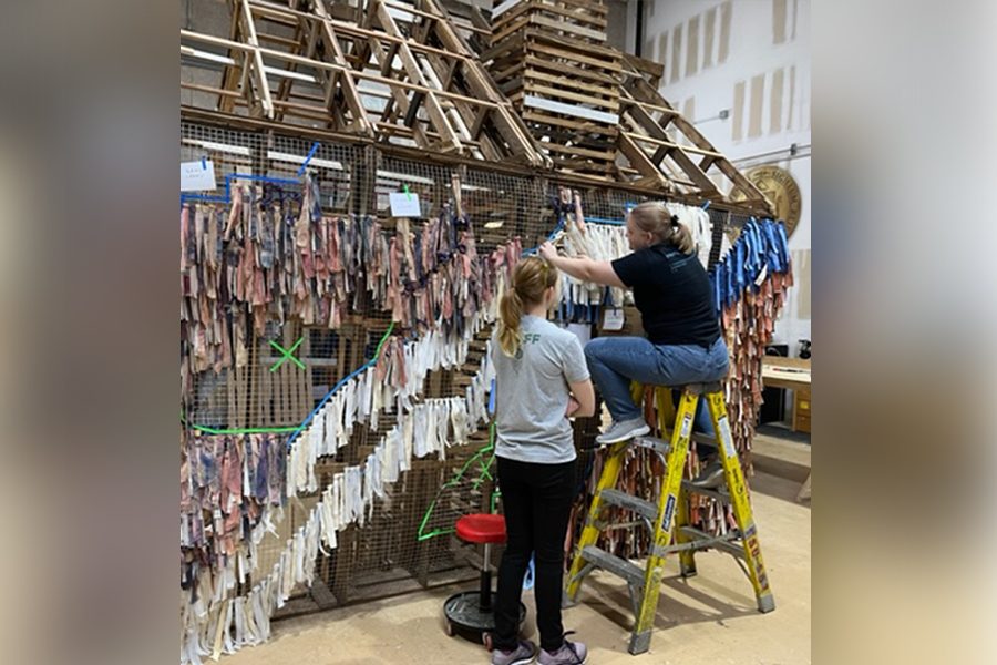 The build team, led by Jim Lile, associate professor of technical production, is made up of eight FSU School of Theatre technical production graduate students and several theatre faculty members.