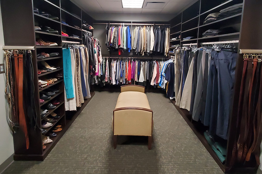 The ProfessioNole Clothing Closet is located in the Career Center on the third floor of the Dunlap Success Center and is available to all FSU students by appointment.