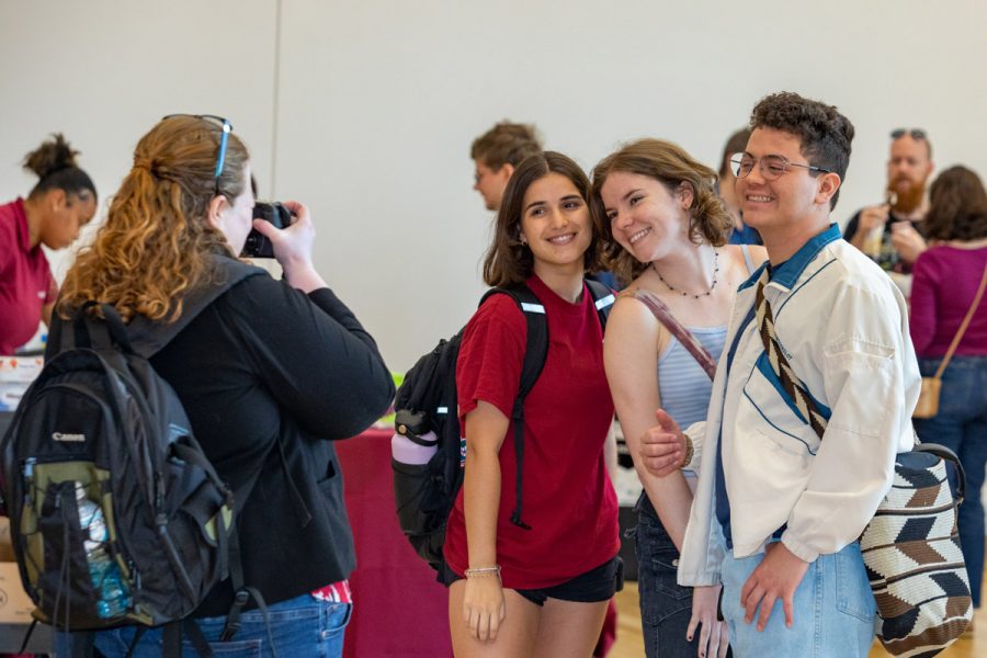 Students enjoy sweet treats at the annual President's Ice Cream Social, Thursday, April 13, 2023. (FSU Photography Services)