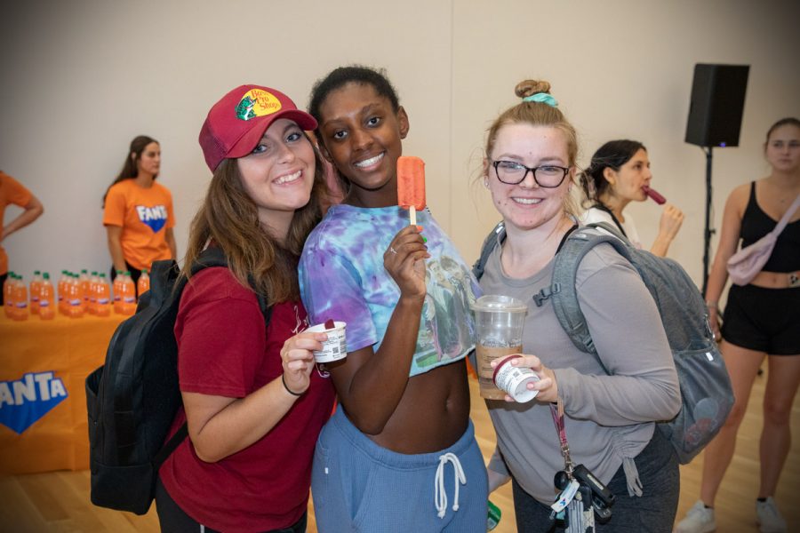 Students enjoy sweet treats at the annual President's Ice Cream Social, Thursday, April 13, 2023. (FSU Photography Services)