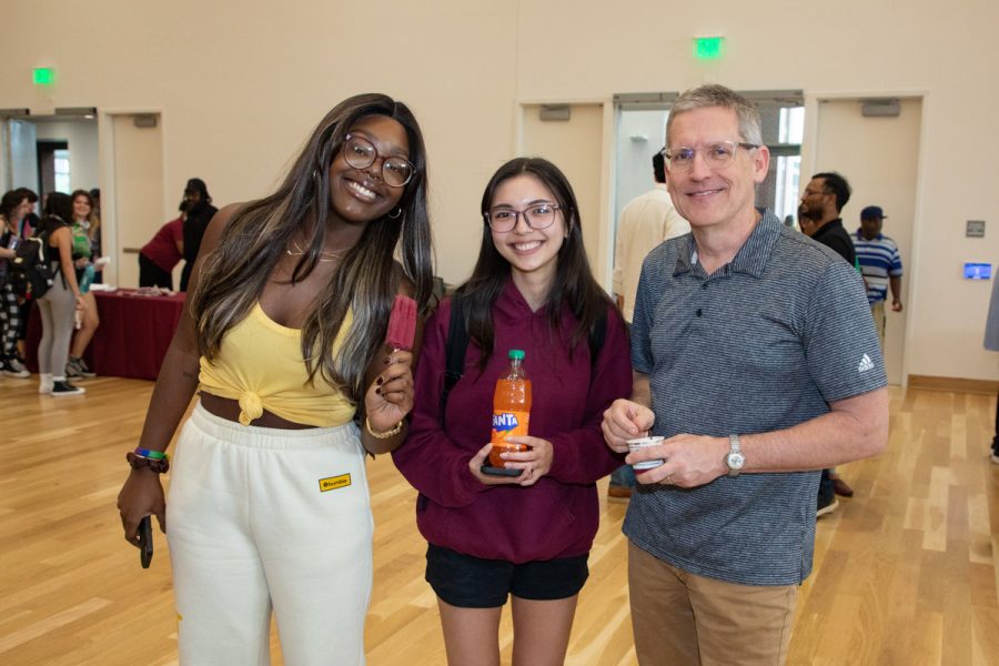 Students enjoy sweet treats at the annual President's Ice Cream Social, Thursday, April 13, 2023. (FSU Photography Services)