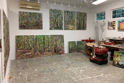 Garcia-Roig's studio space in Tallahassee, FL. 