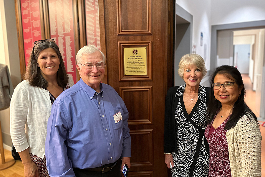 Left to right: Louisa Blenman, associate director of International Programs; Jim Pitts, director of International Programs; Ruth A. Owens, FSU alumna; and Mafé Brooks, assistant dean of Development for International Programs and the College of Communication and Information. (FSU International Programs)