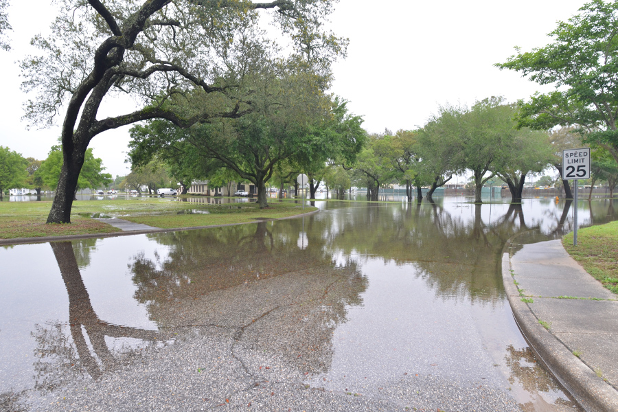 Flooding at Naval Air Station Pensacola in 2014. (Courtesy of Defense Visual Information Distribution Service)