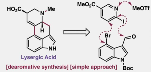 A schematic from Smith's synthesis of lysergic acid that was published in 2023. (Image courtesy of Joel Smith)