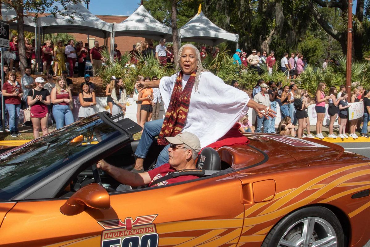 Doby Flowers in the FSU Homecoming Parade, Oct. 20, 2023. (FSU Photography Services) 