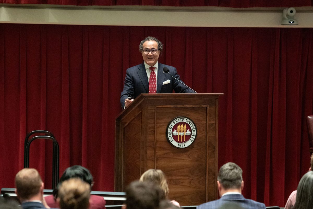 Dr. Q shared his life story and research during a presidential symposium as part of FSU Discovery Days. (FSU Photography Services)