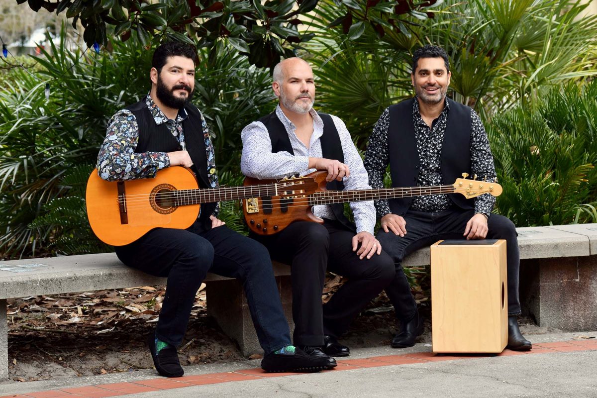 The Maharajah Flamenco Trio, Silviu Ciulei, David Cobb and Ramin Yazdanpanah. (Tania Maldovan)