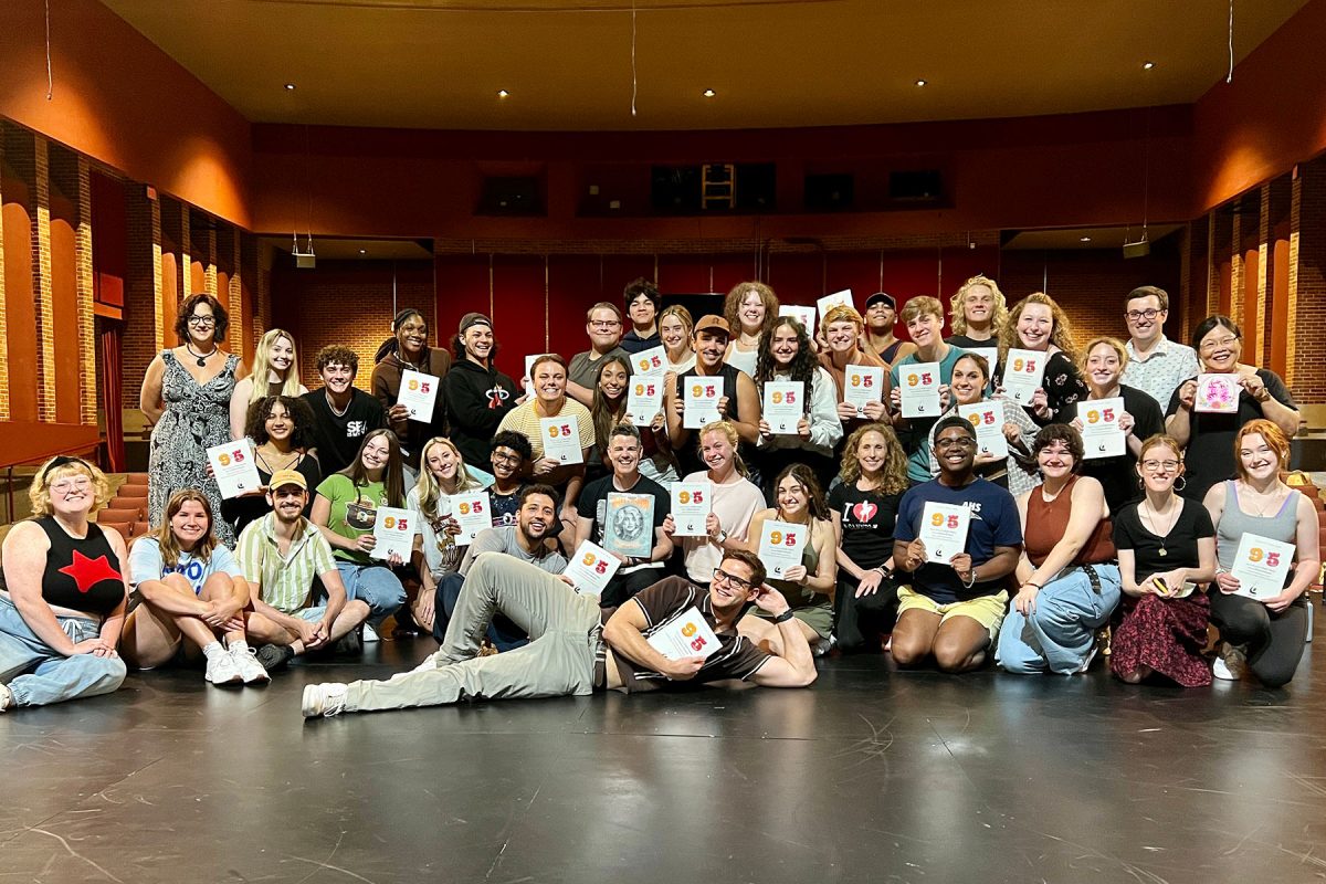 School of Theatre cast of "9 to 5: the Musical" at Florida State University during their first rehearsal for the show. (Kelby Siddons)