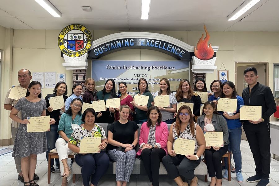 West Visayas State University collaborated with LSI’s Dr. Ana H. Marty and Kate Schell at the Vocabulary and Reading Comprehension Workshop held at the West Visayas State University College of Education. (LSI at FSU)