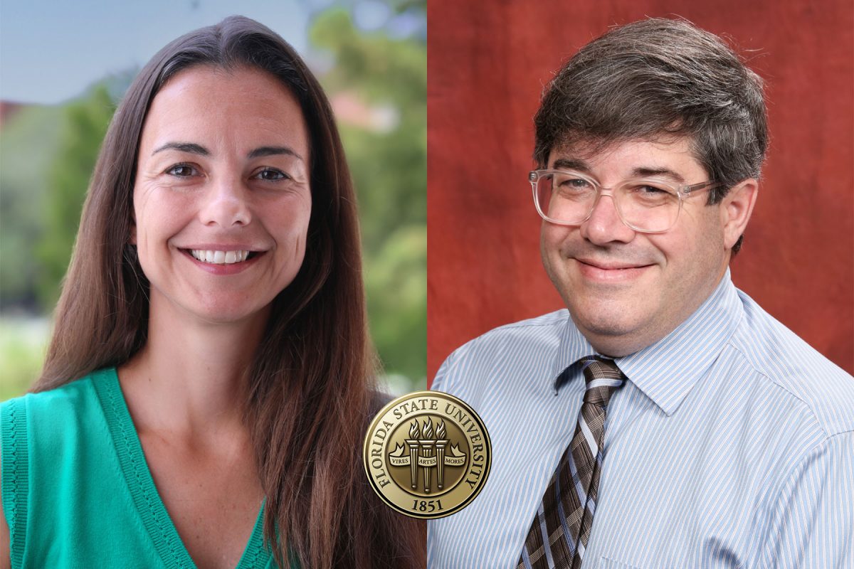 From left, Mariana Fuentes, an associate professor in the Department of Earth, Ocean and Atmospheric Science in the College of Arts and Sciences, and Gregg Stanwood, an associate professor in the College of Medicine. The Academy of Science, Engineering and Medicine of Florida is honoring Fuentes and Stanwood with Rising Star Awards at the organization's annual conference, which takes place Nov. 3-4 in Orlando. (Florida State University)