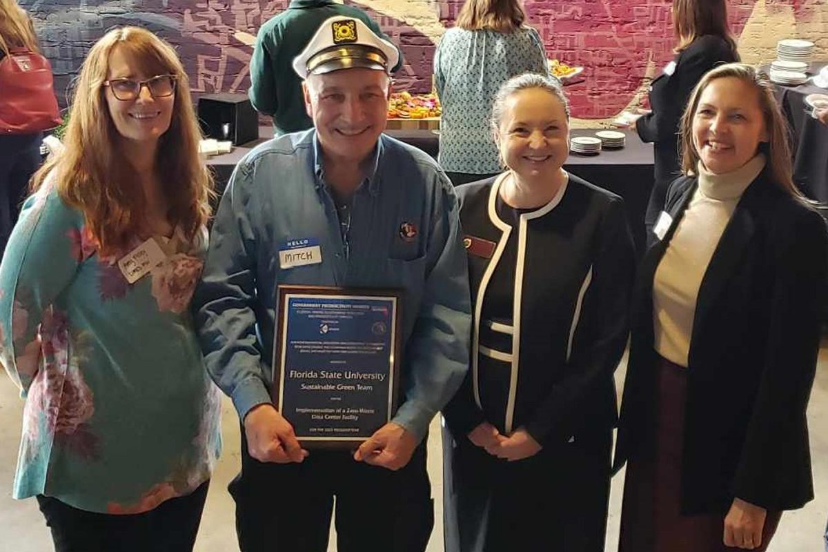 Four of the six members of the winning team, from feft to right: Amy Finley, Mitch Gans, Dina Vyortkina, Daynah Blake. Not shown: Will Hill, Kev Sullivan. (Photo: Matthea Gans)