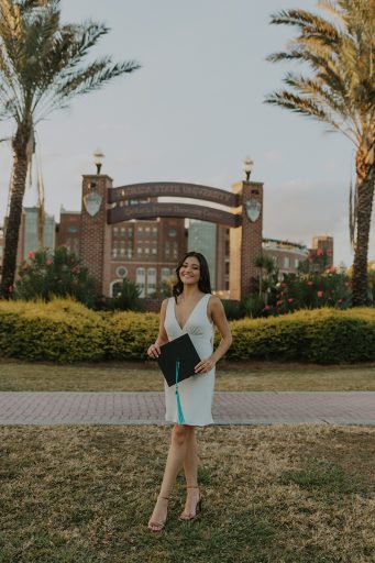 International student Mariana Vlieg graduated with honors from the FSU Jim Moran College of Entrepreneurship.