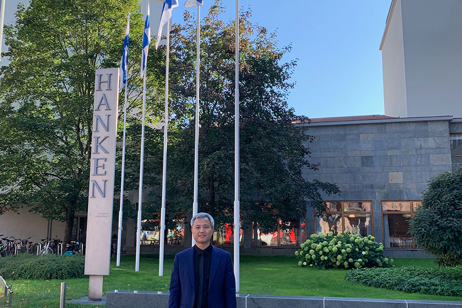 Gang Wang, the Madeline Duncan Rolland Professor in the Florida State University College of Business, conducted research last semester at the Hanken School of Economics in Helsinki, Finland, through the Fulbright-Hanken Distinguished Chair in Business and Economics Award. (Gang Wang)