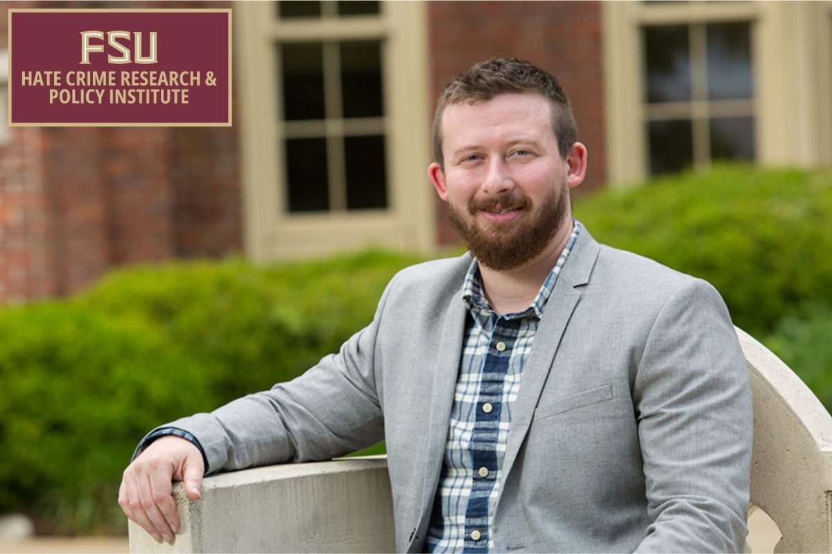 Picture of Brendan Lantz with FSU HATE CRIME RESEARCH & POLICY INSTITUTE logo on the top left