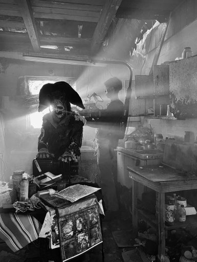 Zelko wrote, directed and composed the score, while Losson served as cinematographer, shaping the film’s haunting visual language, all while leading a crew of fellow students. (Max Losson)