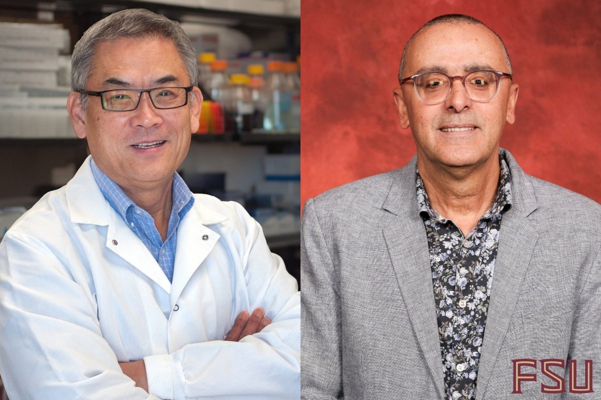 Zuoxin Wang (left), professor of psychology in the College of Arts and Sciences, and Mohamed Kabbaj (right), professor of biomedical sciences in the College of Medicine, have received a $3.7 million grant from the NIH to lead a five-year project exploring the neural interactions influencing drug- and social-reward interaction.